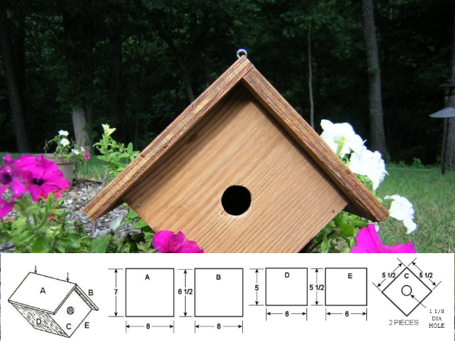 wren birdhouse plans, wren house plans